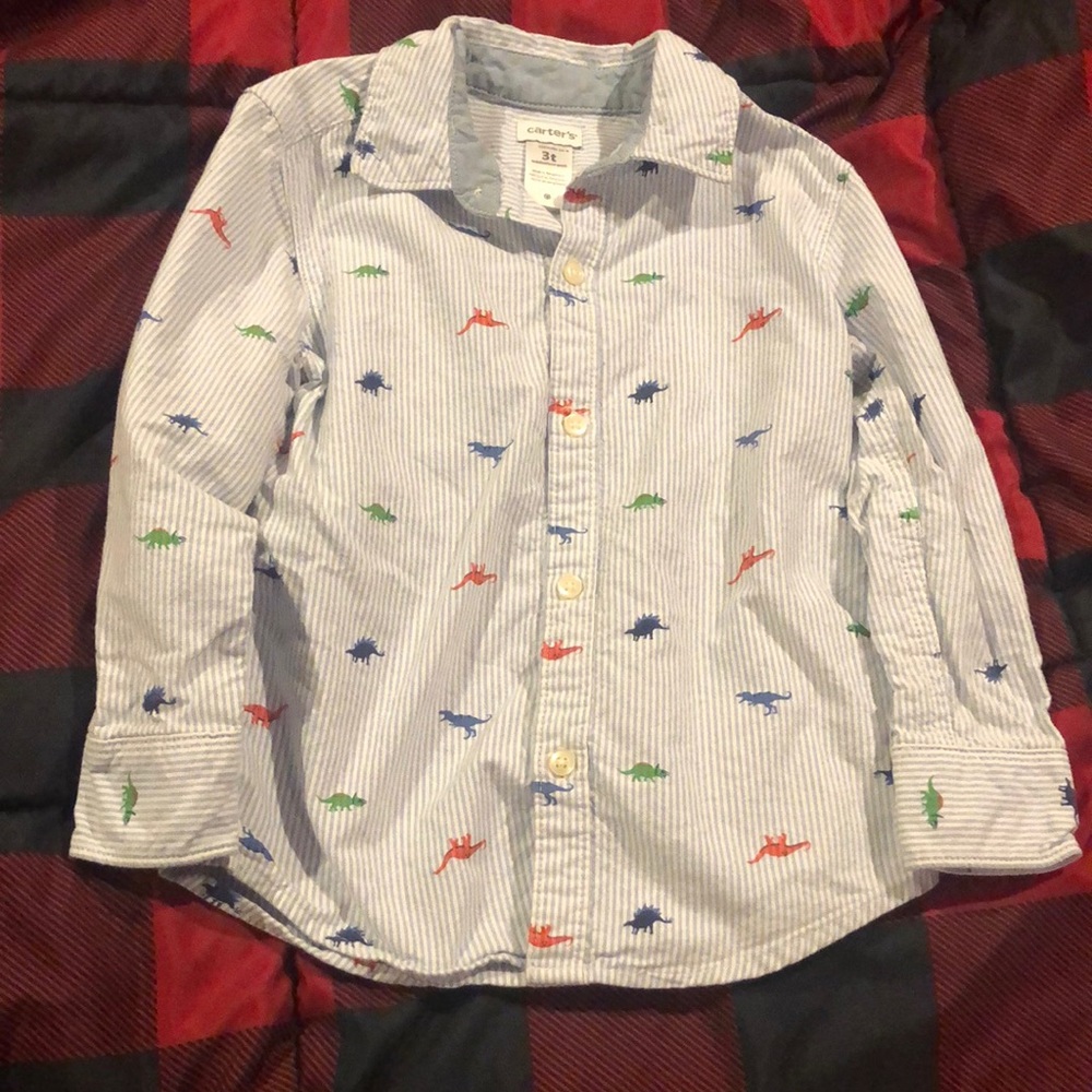 Dinosaur collared shirt